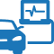 Icon for advanced vehicle computer diagnostics and fault code reading